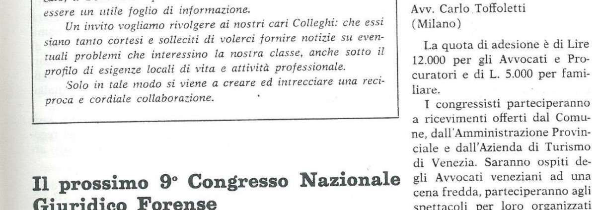 Bollettino dell'Ordine 1-1967